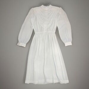 Cinnamon Girl Formal White Striped Mock Neck Maxi Dress